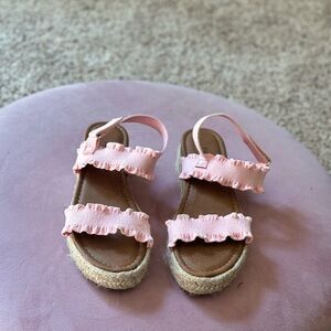 Pink Pierre Dumas platform sandals